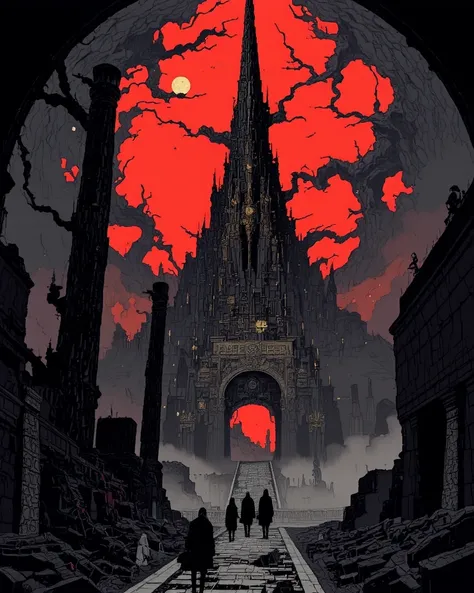 Underworld,  The City That Sinks into Darkness ,  The Road to Infinity , March of the Dead , Shadows shrouded in fog,  Pale Shining Soul ,  Spells Carved on the Ground , Ancient gates, crimson sky,  Obsidian Tower Piercing the Sky,  Luminous Lantern , By g...