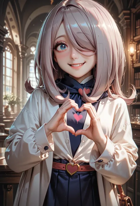  Masterpiece, Hi-Res, top quality,8k
(Sucy Manbavaran,Little Witch Academia)
(smile, I'm embarrassed)

(standing)
(heart hands)


