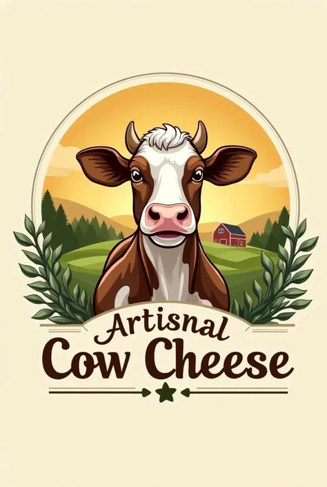 The best logo for the sale of fresh and artisanal cow cheeses  