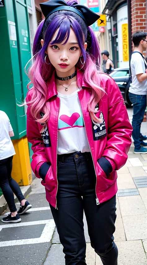 Beautiful colorful hair inside, Tattoos, Piercings, Street fashion