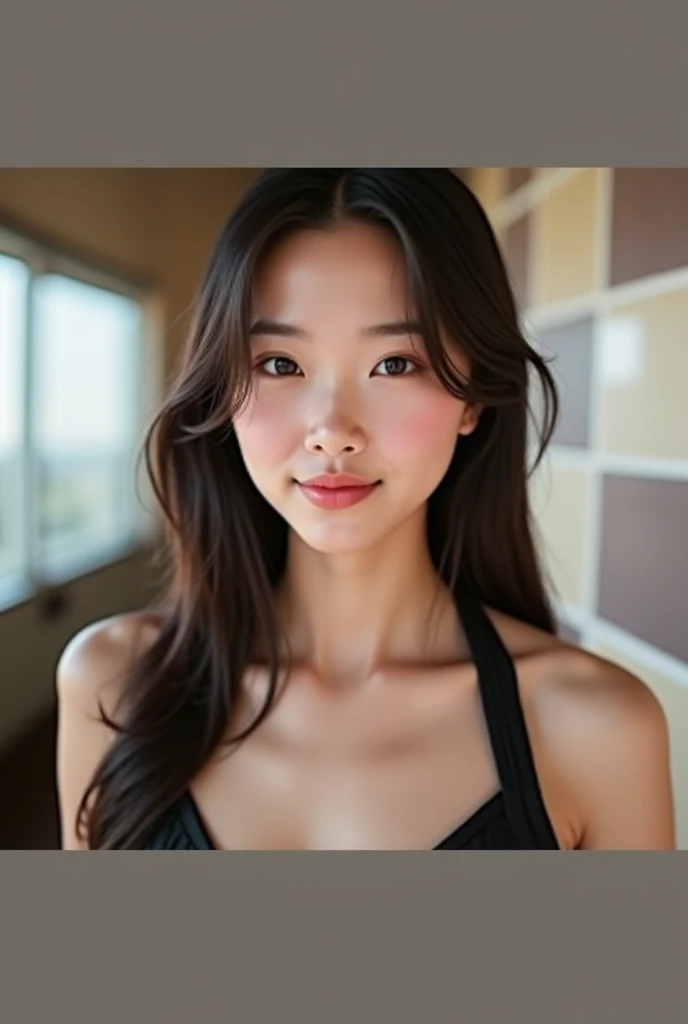  3d 8k photo taken with high quality camera, The sun at noon,Very bright, Asian girl with round face , Age 25 years,  seductive smile,  sexy in various poses ,  Exciting action , Outdoor on the mountain, Standing among the cannabis trees  ,  Wear a small, ...