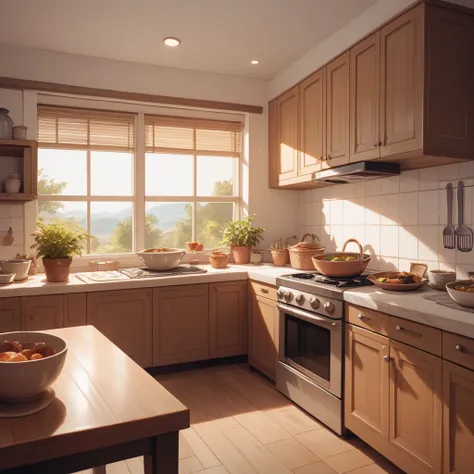 kitchen home (((no people appearing, no characters appearing, no one in the image just scenery)))