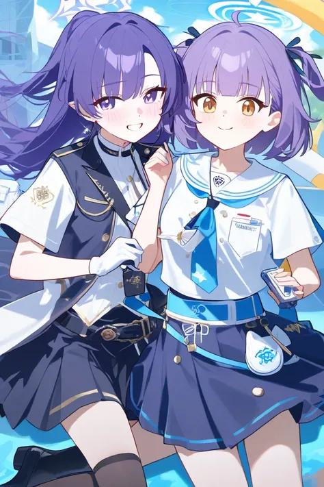  Hayase Yuuka、Hayase Yuka、Game『 Blue Archive 』 characters、 twin tail、 purple hair 、