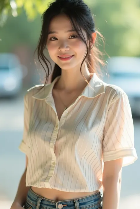  high quality photos , 3D 8K,  ถ่ายด้วยThe camera คุณภาพสูงที่สุด , The camera , Fuji Camera , ,  using the highest quality and most fashionable film. ,ภาพและสีที่ Realistic , A round faced Asian girl ,  seductive smile,  sexy in various poses ,  Exciting ...