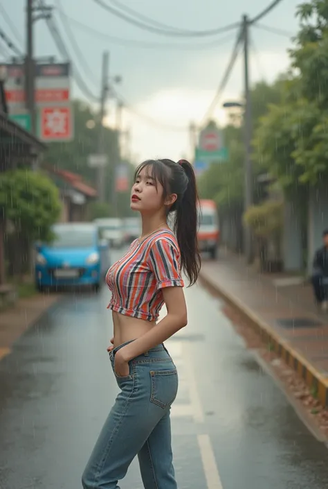  high quality photos , 3D 8K,  ถ่ายด้วยThe camera คุณภาพสูงที่สุด , The camera , Fuji Camera , ,  using the highest quality and most fashionable film. ,ภาพและสีที่ Realistic , A round faced Asian girl ,  seductive smile,  sexy in various poses ,  Exciting ...