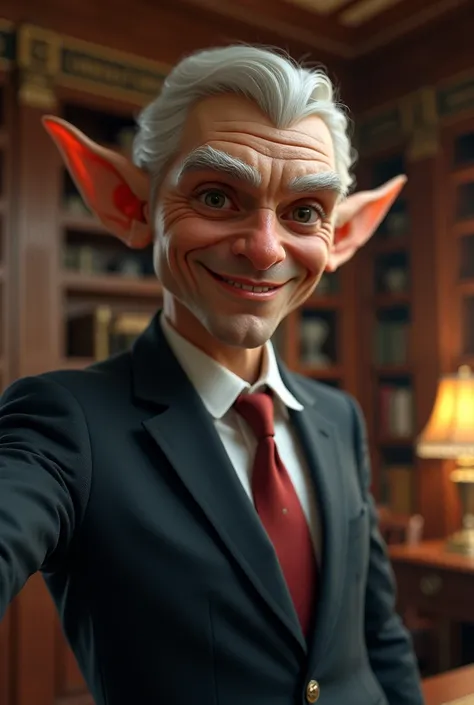 A selfie of an elf the president 