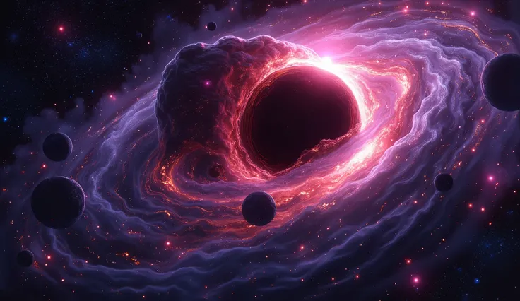 universe、 ultra-realistic black hole 、 star-sucking black hole becomes、universeの神秘、 the more you look at ,  the scarier 