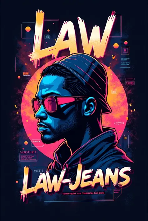 Make logos, Graffiti type for a clothing brand called law-jeans that are colored and as if it were j2k