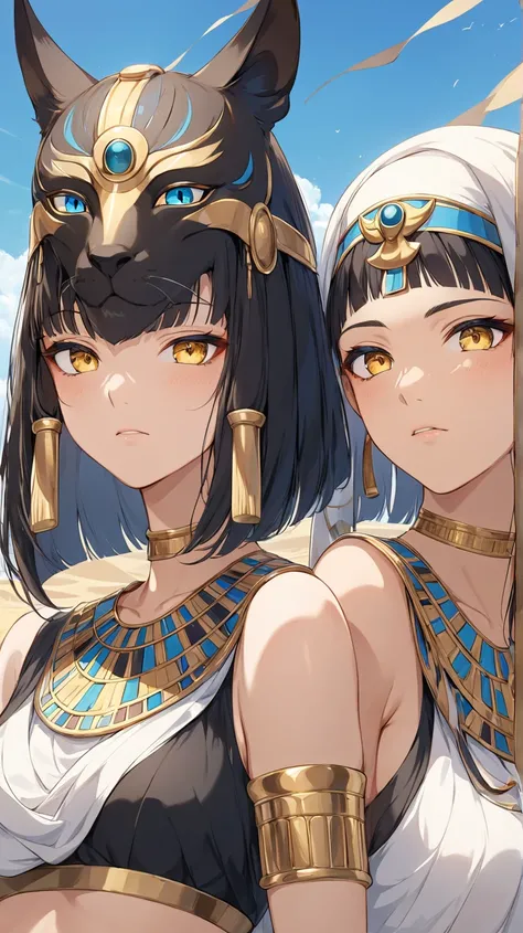 Warriors of Ancient Egypt.   High quality, 4K, 8k. Clean face, fixed eyes.