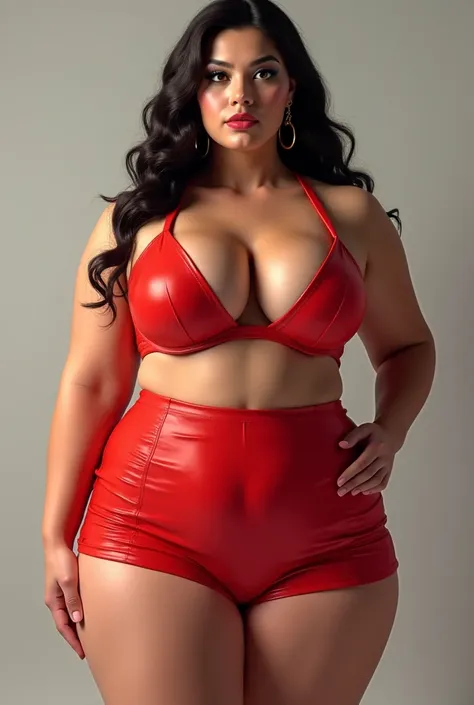 A fat Transgender woman in tight ,attractive  and revealing clothes with big breasts 