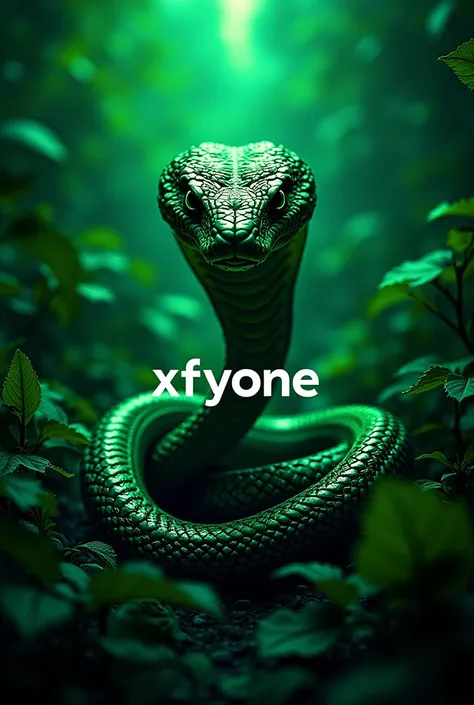 Profile photo for twitch, viper in the leafs, neon green, cool lines, and text "XifyOne" middle 