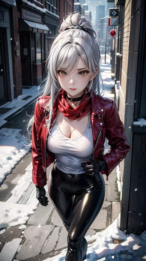 (Yaedef  :1.4), 8K,  highres,   ultra detailed, ( masterpiece:1.4),   (( perfect hands)),  Better quality, Sakuya Shirase, symmetrical body, sensual lips,   slender legs , badass anime girl  , bright clothes,  beautiful, Alone,  of foot, Tender Pose,  (( s...