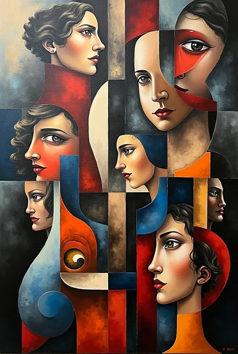 **Title:** *"Fragmented Harmony"*  

**Description:**  
*"Fragmented Harmony"* is a modern abstract painting that channels the revolutionary essence of Picasso’s Cubism, reimagined for the contemporary art world. This captivating artwork deconstructs reali...