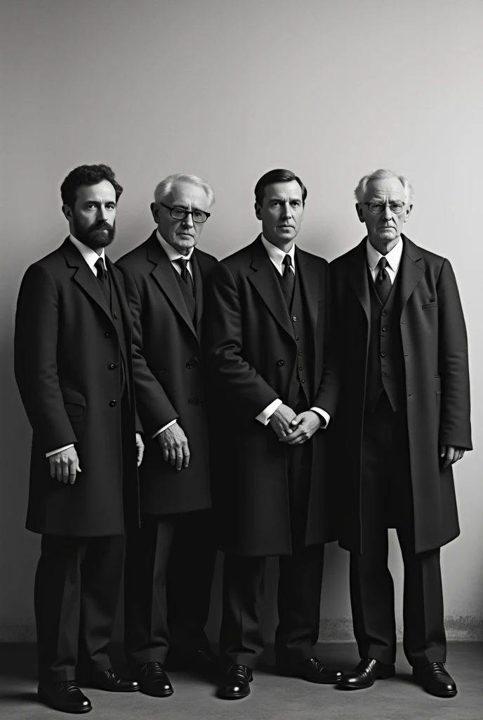  In black and white, That each one is next to another serious, Walter Sutton, Theodor Boveri and Thomas Hunt Morgan