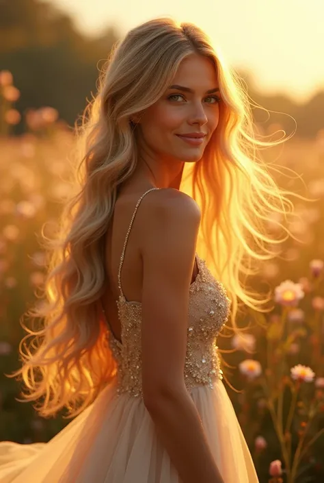 Image Script: "Love at First Sight"

1. Scene Setting – A Dreamy Atmosphere

Background: A golden sunset bathes a garden in warm light. Flowers bloom, and a gentle breeze stirs the air.

Lighting: Soft and glowing, creating a magical, surreal ambiance.

Mo...