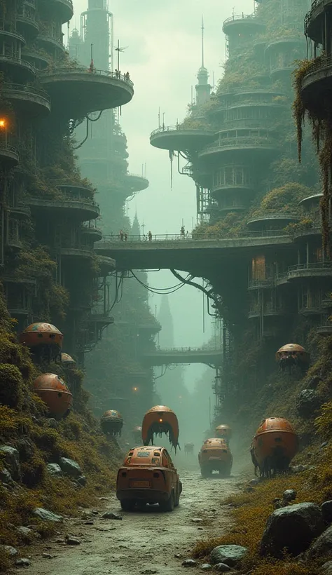 And its buildings are strange and amazing with a terrifying atmosphere and strange and strange creatures and strange vehicles and everything in it is strange and amazing 