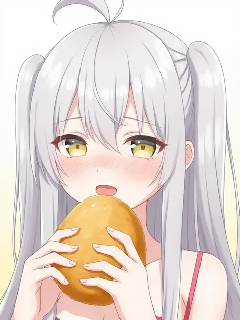 
1 girl,  alone, have,  shy, Long hair,  yellow eyes, Open your mouth, hold, food,  White hair covering the eyes, hold food, virtual youtuber, nose  shy, sweat,  conveys sexuality,  Gray hair,  Bikini,Full Cum Full Face

 


 , Masterpieces,   Best Quality...