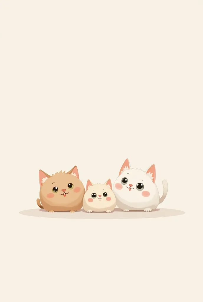 Minimalistic artistic baby cats 