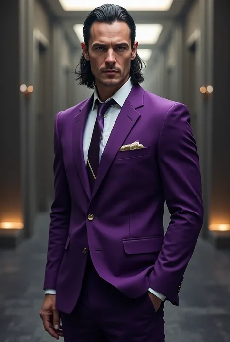 no, Like the same Loki from a second one but without horns and with the purple suit