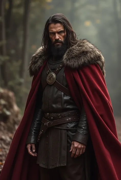 King Jonos Arryn , , nicknamed the Bloodkiller , , was Lord Ronnel Arryn's younger brother.. 42 year old man,  long, strong brown hair ,  warrior appearance ,  short beard, untidy ,  cheekbones penetrating look,  authoritative and wicked .