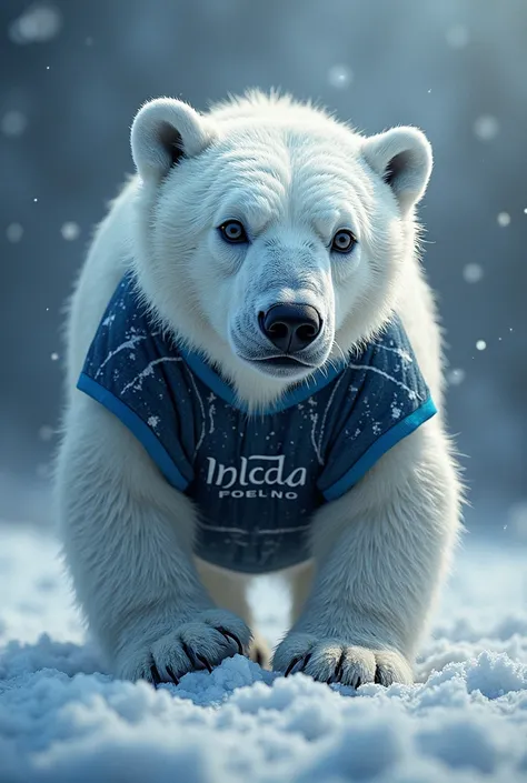 School team jersey based on polar bear ,  inspired by the jersey of the Lazio team from Italy 