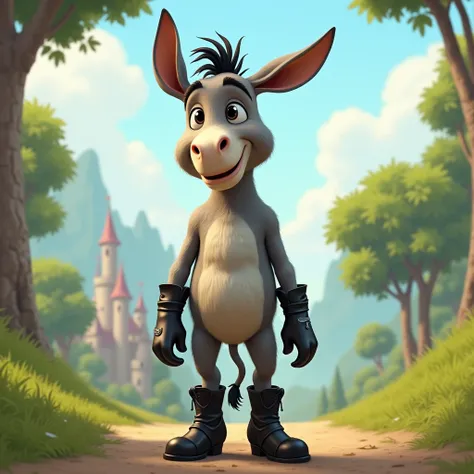 Shrek's donkey, with black heel boots