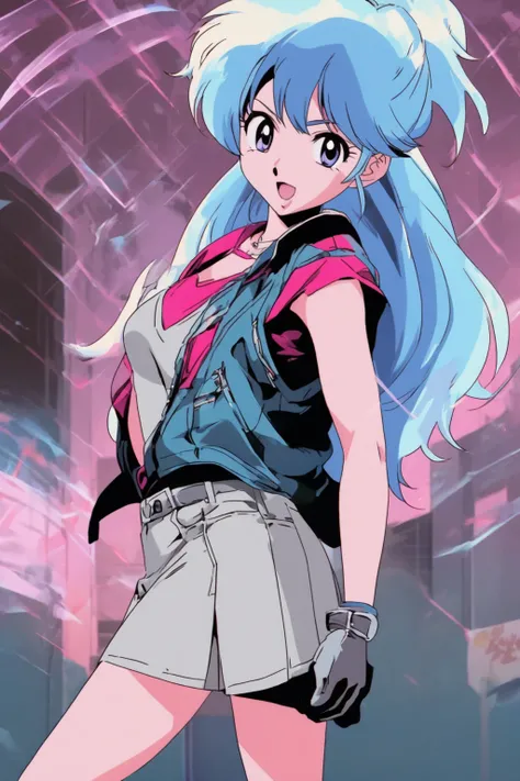 Use the image as a reference to switch to the 80s anime style.