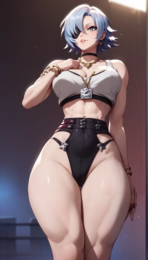 jane doe (zenless zone zero) Sexy sensual big boobs thick thighs extremely detailed image 