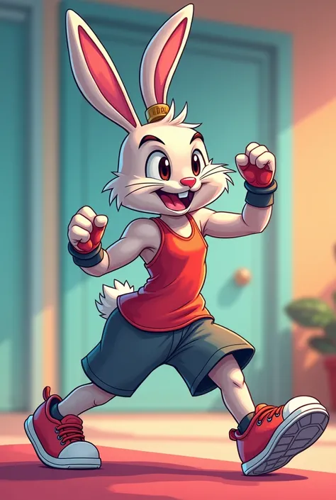 Create an exercise rabbit, a style like Lola Bunny 