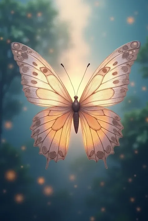 Innocent divine beautiful butterfly.Give divine light behind…