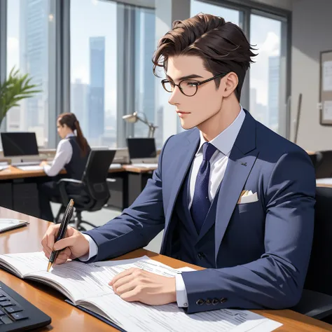 Certified Public Accountant　 male　 suit　 handsome