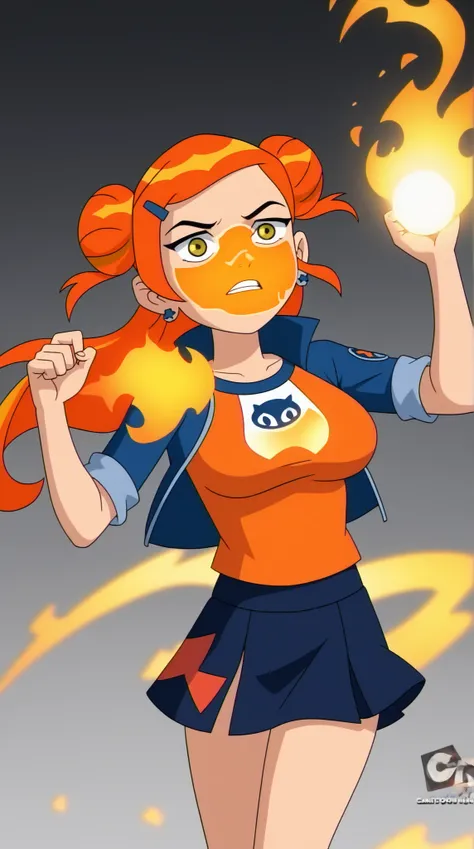 Genevieve "Gen" Tennyson (Gen 23)



Theme Color: Orange

Hairstyle: Twin buns with fiery orange streaks, looser and slightly wilder than her prime version

Eye Color: Bright amber-orange

Hair Color: Golden blonde with orange highlights

Skin Tone: Slight...