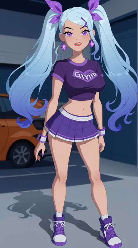 Guinevere "Guin" Tennyson (Guin 23)



Theme Color: Purple

Hairstyle: Twin high ponytails with electric purple streaks, secured with silver ribbons

Eye Color: Violet-blue

Hair Color: Ash brown with bold violet streaks

Skin Tone: Cooler, slightly paler ...