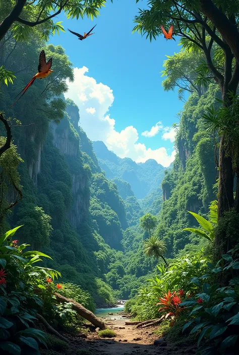 I just need an IMAGE OF THE PERUVIAN JUNGLE with a blue sky