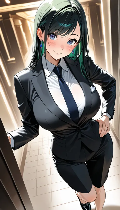 (best quality, masterpiece, ultra detailed, high resolution), Beautiful 8K CG artwork, 1girl, elegant yet sexy girl, (long hair, black straight hair, swept bangs), 
Puffy breasts, sexy yet lewd large hips, curvy shape, (skindentation:0.7), perfect waist to...