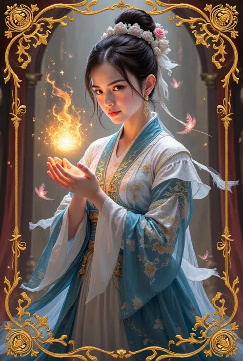 Golden Book cover with the title of " The magical Wuxia Princess " written by "XiaoHe Epic" .