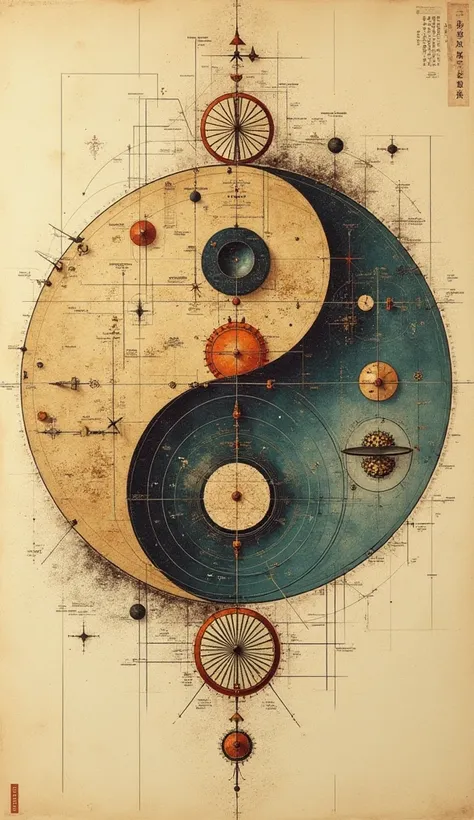 An irregularly symmetrical tai chi map ，However, the left and right parts are not the same size， forming an asymmetrical distribution。
 anode area：Among them, the cathode structure is larger ， embeds a large mass inertial rotation gyroscope in its inner re...