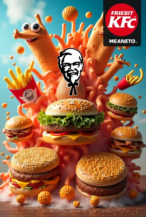 Can u generate special creative kfc menu card it's should be more unique and all items should be included.. example - submarine bun, snacker bun, zinger burger, twister, spicy rice 