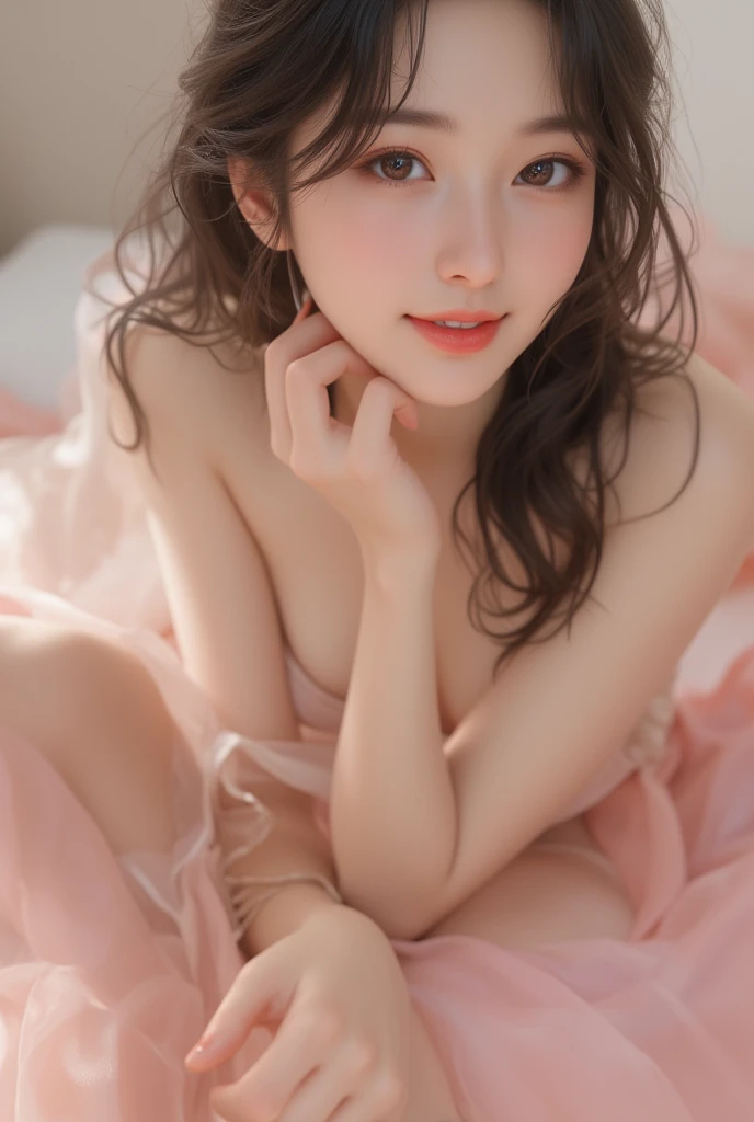  The scene is depicted in an amazingly realistic 32K ultra-high resolution ,   super quality,   The sharp details and vivid texture stand out  ,  A realistic Valentine's Day themed image of a beautiful Japanese woman .  Stunning photography depicting many ...