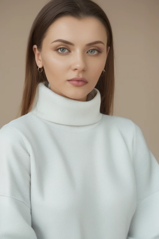 a close up of a woman in a white jacket and turtleneck sweater, Magdalena Radziej,  alexandra valiszewska, alina ivanchenko,  photo of jessica virgo, eva juszkiewicz, Victoria Gavrilenko, moleksandra shchaslyva, Julia Gorokhova, professional profile pictur...