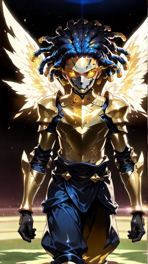 black male with golden chains floating outer space looking awesome
,
(( 1 man, solo, petite, long dreadlock hair, beautiful, armour, ))
,
((( )))
,
(((Glowing eyes, yellow eyes,  )))
,
(( ))
,
(( ))
,
(((  Wings, glowing wings,)))
,
()