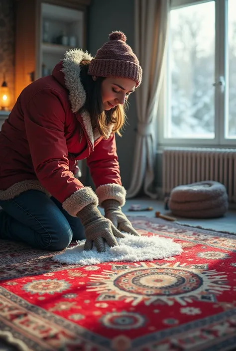 Carpet washing in winter