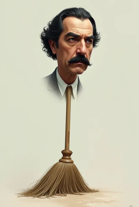 Pablo Escobar as a broom 