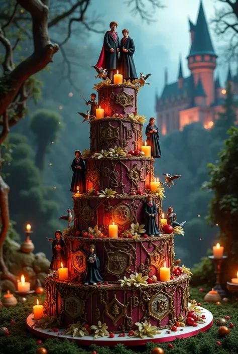 Make me a 7tier cake theme Harry Potter 