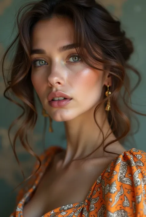 a close up of a woman in a dress posing for a picture, close up half body shot, puff sleeves, close up details, closeup portrait shot, wearing a designer top, full body shot close up, graphic detail, mid shot portrait, abundent in details, close up shot fr...