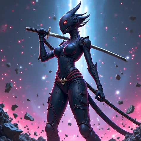 female Samurai alien in Space, giga_busty