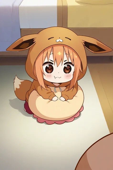 Himouto Umaru Chan, Umaru Chibi using Eevee Hoodie