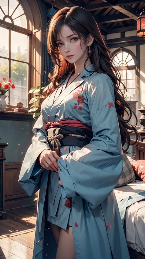 (photo by Nomi:1.4), top quality, by Nomi,  masterpiece,  Very Delicate And Beautiful, CG, extremely detailed , Hi-Res,  extremely detailed,  1 girl, Tifa_ Lockhart,  beautiful girl in a blue trench coat with great attention to detail , full body,  by Nomi...