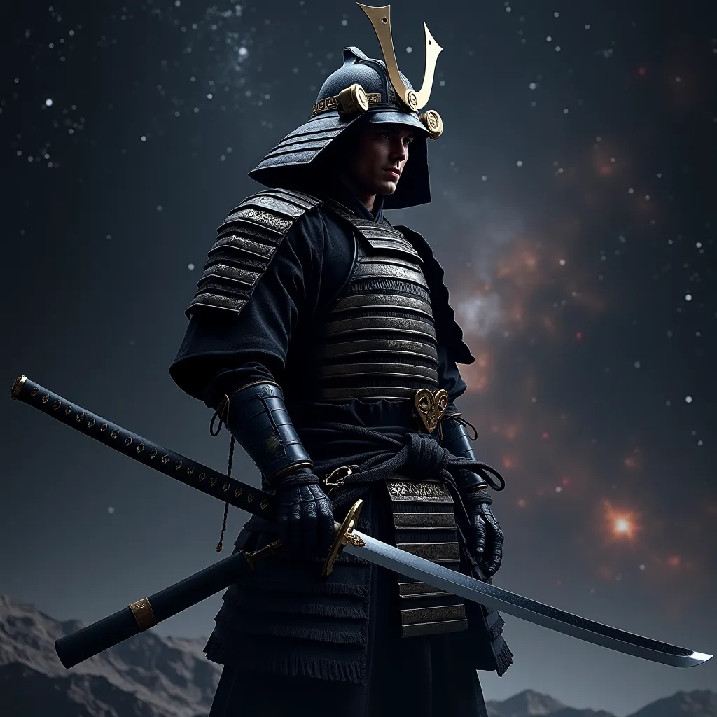 Samurai in Space,katana,blade,astronaut,solo