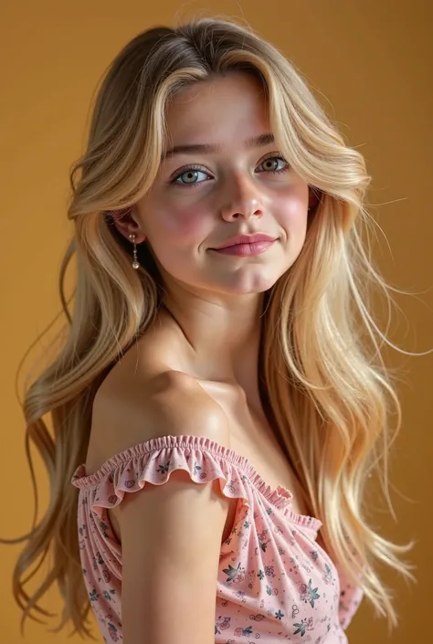  As for a fashionista avatar . a young girl, blonde,  with an angelic look , cabelo fashion ( haircut like Sabrina Carpenter )  sweet face, delicate, with lightness, thin, preppy girl.  ultra realistic. 27 year old